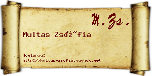 Multas Zsófia névjegykártya